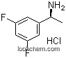 Molecular Structure of 444643-16-7 (Benzenemethanamine, 3,5-difluoro-alpha-methyl-, (alphaS)- (9CI))